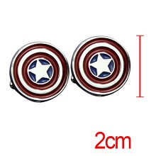 Captain America cufflink cuff sleeve button set(2p...