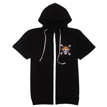 One Piece cotton short sleeve hoodie