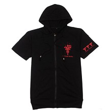 FFF cotton short sleeve hoodie