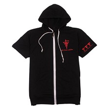 FFF cotton short sleeve hoodie