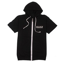 Bleach cotton short sleeve hoodie