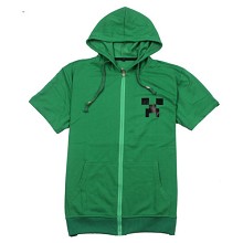 Minecraft cotton short sleeve hoodie