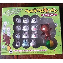 Line bear figures a set