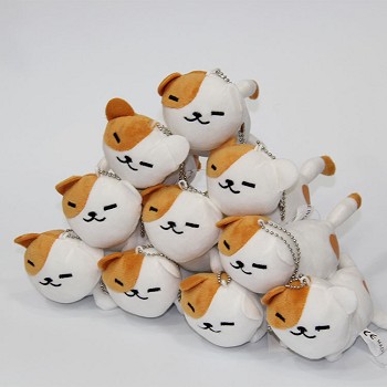 4inches Neko Atsume anime plush dolls set(10pcs a set)