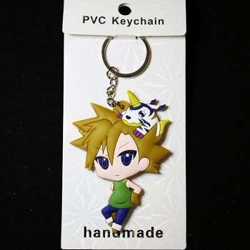 Digital Monster two-sided key chain