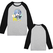 Re:Life in a different world from zero Rem long sleeve cotton t-shirt 