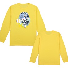 Re:Life in a different world from zero Rem long sleeve cotton t-shirt 