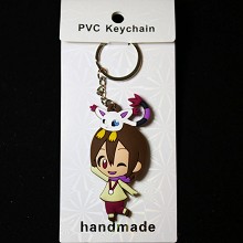 Digital Monster two-sided key chain