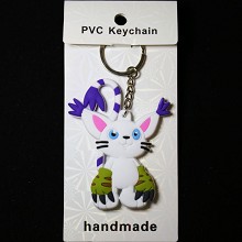 Digital Monster two-sided key chain