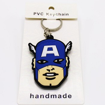 Captain America PVC two-sided key chain