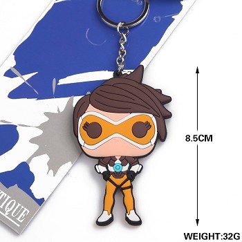 Overwatch two-sided key chain