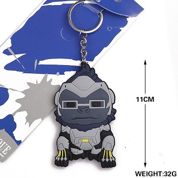 Overwatch two-sided key chain