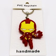 Iron Man PVC two-sided key chain