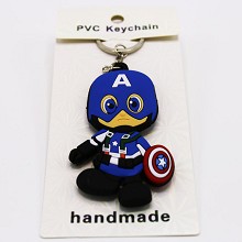 Captain America PVC two-sided key chain