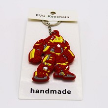 Iron Man PVC two-sided key chain