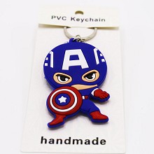 Captain America PVC two-sided key chain