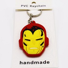 Iron Man PVC two-sided key chain