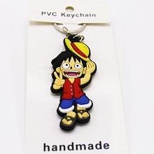 One Piece Luffy PVC two-sided key chain