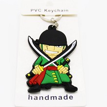 One Piece Zoro PVC two-sided key chain