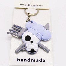 One Piece PVC two-sided key chain