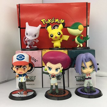 Pokemon anime figures set(6pcs a set)