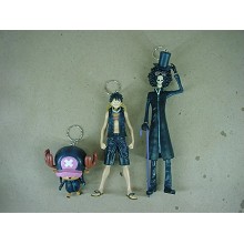 One Piece figure key chains set(3pcs a set)