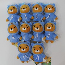 4inches Line bear plush dolls set(10pcs a set)