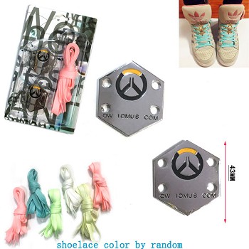 Overwatch shoes 2 buckles and 2 shoelaces a set