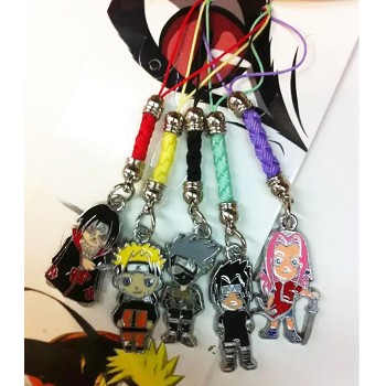 Naruto anime phone straps set(5pcs a set)