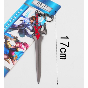 Hero Moba cos weapon key chain