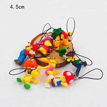 Super Mario figure dolls key chains set(8pcs a set...