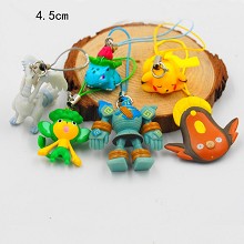 Pokemon figure dolls key chains set(6pcs a set)