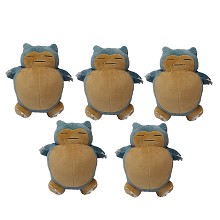 Pokemon Snorlax anime plush dolls set(5pcs a set)