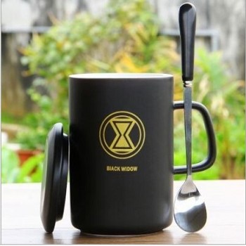 Black Widow cup+lid+spoon a set