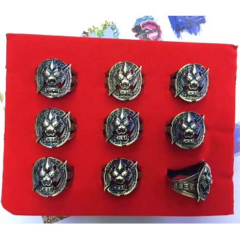 Hero Moba rings set(9pcs a set)