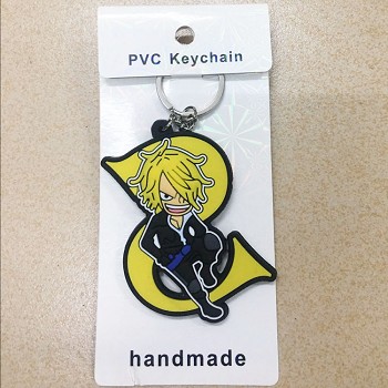 One Piece Sanji two-sided key chain