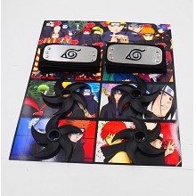 Naruto cos headbands+ weapons set(6pcs a set)