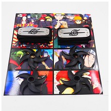 Naruto cos headbands+ weapons set(6pcs a set)