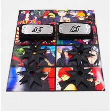 Naruto cos headbands+ weapons set(6pcs a set)