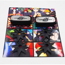 Naruto cos headbands+ weapons set(6pcs a set)