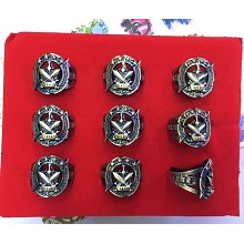 Hero Moba rings set(9pcs a set)