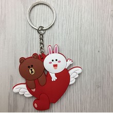 The bear two-sided key chain