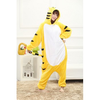 Cartton animal tiger flano bpyjama pajamas dress hoodie