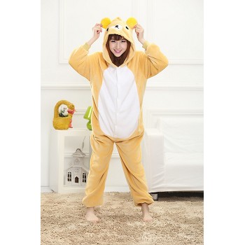 Cartton Rilakkuma flano bpyjama dress hoodie