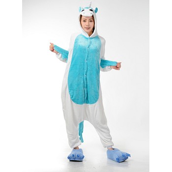 Cartton animal Unicorn flano bpyjama dress hoodie