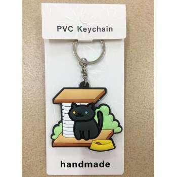 Neko Atsume two-sided key chain