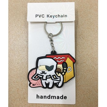 Neko Atsume two-sided key chain