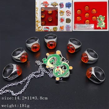 Dragon Ball rings set(8pcs a set)