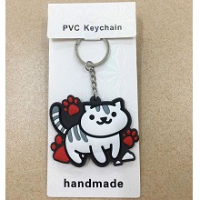 Neko Atsume two-sided key chain