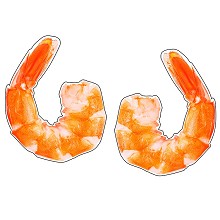 Shrimp irregular shape pillow